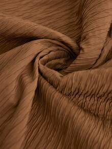 Aveloria Modichic Đầm dài không tay vai rộng, sang trọng, cao cấp dành cho nữ, chất liệu vân vỏ cây tinh tế, thắt eo bằng khóa kim loại hình hoa hồng rỗng trang trí. - Cà phê nâu - Xem 7