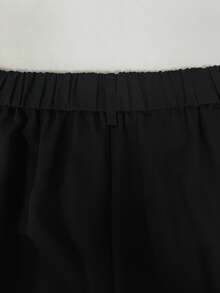 EMERY ROSE Quần ống đứng đơn giản, màu trơn, cỡ lớn, thích hợp cho việc đi làm. - màu đen - Xem 5