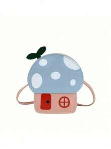 Zazumi Neue Mode Cartoon Cottage Pilz Umhängetasche Crossbody Geldbörse Süßes kleines Haus Design Münzbeutel für Frauen Alltag Lässig Ausgehen Kawaii Ästhetisches Accessoire - Verschiedenfarbig - Übersicht 10