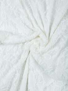 GlowEve 女士圆领无袖束腰蕾丝衬里连衣裙 - 白色 - 查看 6