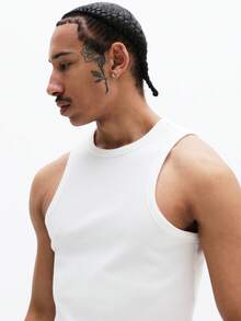 SUMWON Essentials Ribbed Tank Top Sleeveless Crew Neck Tank Top Basic Casual Summer Wardrobe Staple Comfortable Fit - White - View 5