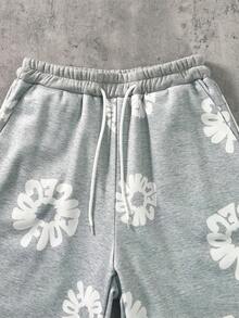 Coolqubz 两件套印花连帽卫衣和直筒裤运动套装，适合青少年男孩，男女皆宜的街头风格