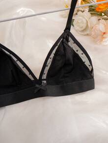 Women's Wireless Bowknot Comfort Bra - Black - View 8