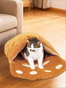 PETSIN S M L 熊掌猫窝保暖大空间水洗睡袋狗宠物床 - 棕色 - 查看 1