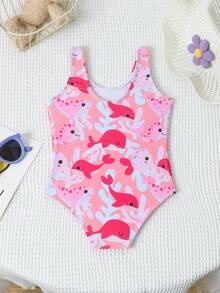 Baby Boys Swimwear Cute Blue And White Color Blocked Crab Print Pattern Knitted Fabric One-Piece Swimsuit Long Sleeved Shorts With Digital Print Hat Two-Piece Set Printed Random Casual Cool Sports Boy Suitable For Vacation Suitable For Summer Toddler Girl Swimsuit Baby Whale Print Swimsuit Baby Bathing Suit Pink One Piece Swimsuit Toddler Baby Girl Bathing Suit - Multicolor - View 2