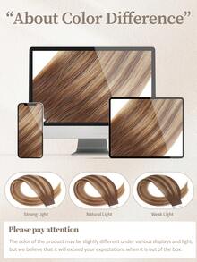 60pcs Tape In Hair Extensions 100% Human Hair #T4-P4/27 Balayage Chocolate Brown To Caramel Blonde Straight Style In 14-22 Inch Lengths Extensions Silky Seamless Invisible Top Quality Thick Ends Healthy Human Hair Extensions For Thin Hair And Salon Use - ST4-P4/27 - View 10