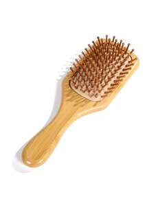 1 把竹制气垫梳，带手柄，天然竹制气垫梳，男女通用，便携式梳子，按摩头皮，促进头发生长，适用于细软/卷曲/干性发质，小巧便携，适合旅行/返校，美发梳，美发工具，美发配件 > 美发造型工具，护发，女孩礼物，万圣节礼物，圣诞节礼物 - 杏色 - 查看 10