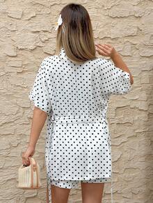 EURMUSE 罗纹针织两件套，长款无袖纽扣背心上衣，搭配高腰阔腿裤，柔软弹力面料，简约时尚风格 - 黑與白 - 查看 2