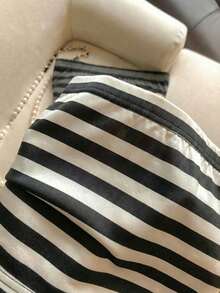 Resyla Women's Sexy Slit Bandeau 2 Pieces Set, Versatile Striped, Fashionable Striped - Multicolor - View 3