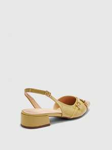 CUCCOO BIZCHIC New Design Pointed Toe Minimalist Commuting Stylish Flats Spring Shoes - Light yellow - View 9