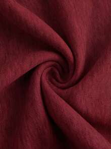 SHEIN EZwear Set de 2 pantalones en tallas grandes, color negro y burdeos - Burdeos - Ver 4