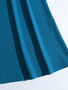 Franclia French-Style Light Luxury Fashion Elegant And Exquisite Vest Dress With Pearl Chain Collar, Red Vest Summer Dress, Blue Fashion Dress, Women's Elegant Dress, Women's Luxury Dress, Summer Dress, Women's Summer Outfit, Women's Wedding Guest Dress, Wedding Party Dress, Women's Graduation Dress, Party Dress Ocean Dress Simple Dress Bubble Beads Dress Loose Dresses Blue Dress Summer Long Blue Dress Dress With Pearls Halter Neck Dress Blue Silk Dress Bubble Dress - Teal Blue - View 6