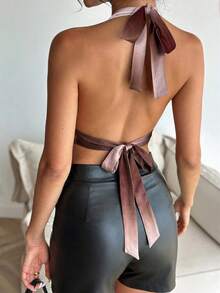 Aloruh Top elegant și sexy pentru femei, cu imprimeu batik și cataramă metalică, cu mânecă lungă, pentru primăvară, pentru ieșiri în oraș, pentru vară, pentru vacanțe de vară - Multicolor - Vizualizare 4