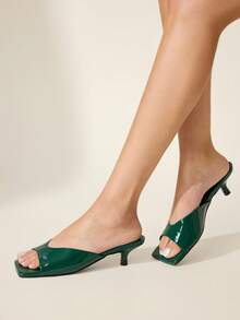 CUCCOO CHICEST 露趾高跟穆勒鞋 返校鞋 大学生鞋 春季鞋 春假复活节 - 綠色 - 查看 6