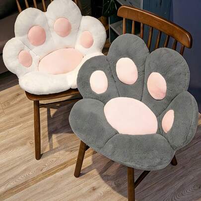 1 chiếc đệm lót ghế hình gấu hoạt hình, đệm lót ghế văn phòng hình chân mèo, đệm trang trí nhà cửa, đệm trang trí phòng khách, đệm ghế chơi game, đệm trang trí mùa tựu trường