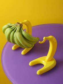 Joivida 1个锅架，创意黄色香蕉形挂钩，樱桃色放置挂钩，水果保鲜收纳香蕉形挂钩架，适用于客厅和厨房，家居用品