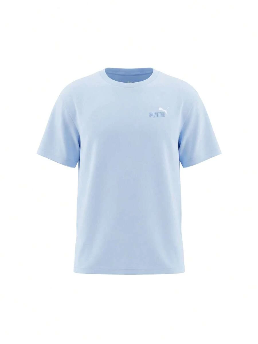 Puma Essentials 2 Color Small No. 1 Logo Relaxed Girls T-Shirt Blue - Blue - View 1