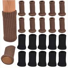 Knitted Non-Slip Chair Leg Socks 4/24/32 Pieces Thick Double Layer Knitted Non-Slip Chair Leg Socks - Classic Striped Floor Protectors, Noise Reduction Covers - Polyester Material, Multiple Colors - Multicolor - View 13