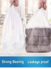 15Pcs/75pcs/Pack Thick Extra Large Drawstring Trash Bags, White Handles, Suitable For Kitchen, Office, Bedroom, Bathroom 4 Gallon Trash Cans, Convenient To Carry (Also Available In 15pcs/1 Roll Trial Pack),Kitchen,Bathroom,Home,Household Suppliers - Multicolor - View 10