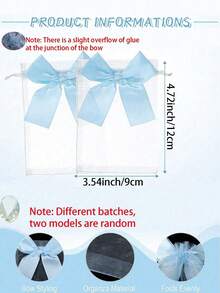 20个/10个/1个蓝色蝴蝶结欧根纱袋，尺寸3.9x4.7英寸，玫瑰图案抽绳袋，婚礼回礼袋，派对回礼袋，绿色派对袋，圣诞节欧根纱袋，小型礼品袋，首饰袋，万圣节用品，万圣节装饰品，圣诞节装饰品，圣诞节礼品包装袋，圣诞节派对用品 - 彩色 - 查看 7