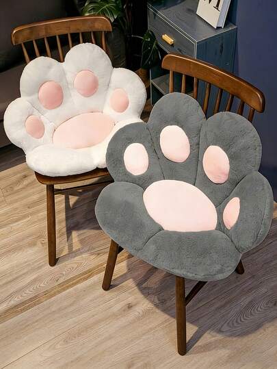 1PC Cartoon Bear Paw Half Wrap Seat Cushion Office Chair Pad Cat Paw Mat Home Decor Aesthetic Cushion Living Room Decor Gaming Chair Back To School