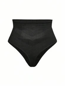 Snug Zone Women's Black High Waisted Tummy Control Shapewear Panties - Black - View 6