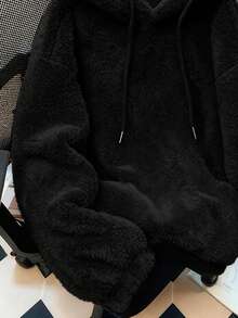 Resyla Áo nỉ có mũ cỡ lớn, kiểu dáng bán chạy nhất, ấm áp, mềm mại và dễ chịu, làm từ chất liệu giả lông cừu, ấm áp và thời trang trong mùa thu và mùa đông, phù hợp cho công việc và đi làm hàng ngày, hẹn hò, mặc ở nhà, thích hợp để giữ ấm trong mùa thu và mùa đông. - trắng - Xem 4