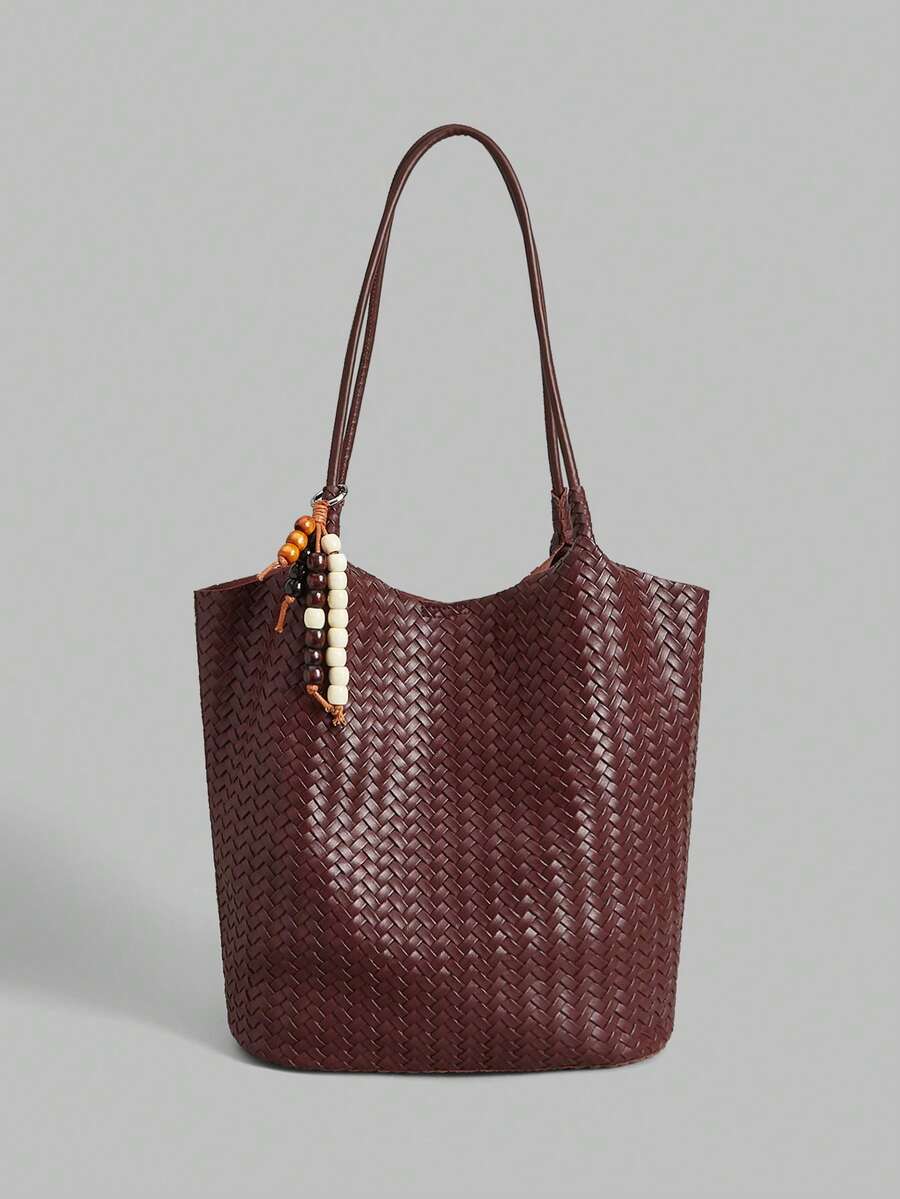 Ontre Women's Large Capacity Tote Bag For Daily Commute - Coffee - View 1