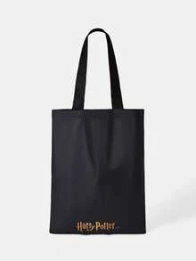 HARRY POTTER X SHEIN 女士可爱花朵、泡泡、毛茛图案便捷粉色手提包 - 米色 - 查看 3