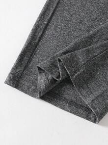 Bộ đồ liền thân, tay ngắn, kiểu dáng thường ngày, in offset, thích hợp cho mùa xuân và mùa hè, bộ đồ đi làm mùa hè cho nữ tuổi teen, quần ống đứng thể thao và thoải mái, bộ hai mảnh tay ngắn nhẹ nhàng và dễ chịu. - Màu xám đen - Xem 4