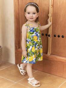 SHEIN Baby Girl Ditsy Floral Woven Romper - Multicolor - View 5