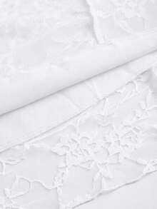 Sweetra Y2K Sexy Square Neck Pleated Flare Sleeve Versatile Commuter Dress - White - View 5