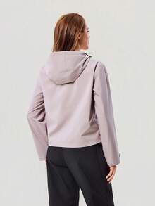 OutZeal 女士户外夹克 粉色 日常休闲 防水 连帽 拉链 带口袋 - 粉色 - 查看 8