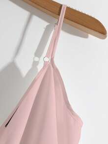 Franclia Women's Elegant Commuter Waist Belt, Camisole, Top - Baby Pink - View 4