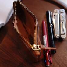 Retro Style Minimalist Large Capacity Pencil Case For Girls New Ins Style Makeup Brush Storage Bag - Multicolor - View 5