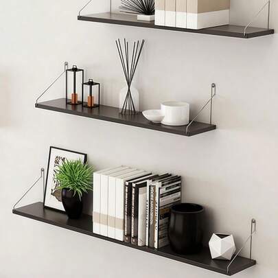 1 chiếc kệ treo tường kiểu mộc mạc, kệ gỗ treo tường cho phòng ngủ, kệ phòng tắm kiểu nhà nông thôn, giá treo đồ, giá đựng đồ treo tường, kệ để cây cảnh treo tường