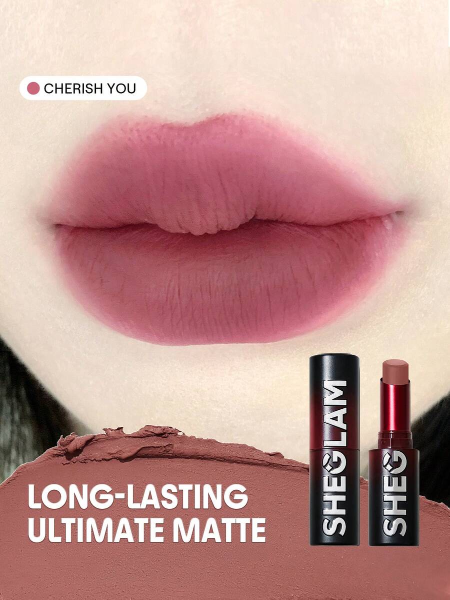 SHEGLAM Dynamatte Boom 持久霧面唇膏（Ember Rose Ver.）-Cherish You 情人節粉紅色唇膏輕盈色彩不脫色奶油霧面唇妝 品牌 美容 化妝 化妝品 適合女性與女孩 完美搭配夏季春季 Y2K 時尚 流行 生日 母親節禮物 假期 派對準備就緒 最佳顏色 - Cherish You - 查看 1