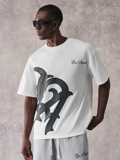 STYNVO Herren Rundhals Kurzarm Lässig Sommer Mode T-Shirt Set, Herren Grau und Weiß Set, Herren Zweiteiler Outfit Jogginghose Set, Herren Streetwear Sets, Herren Sommer Trainingsanzug