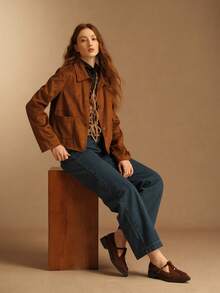 Rosivie Women's Casual Versatile Commuting Loafers With Tassel Decor - Brown - View 5