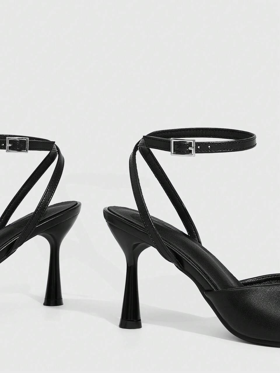 CUCCOO SZL Women's Square Toe Buckle Design Fashion High Heel Sandals For Daily Wear Spring Shoes Prom Heels