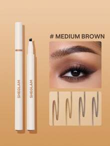 SHEGLAM Feather Better Liquid Eyebrow Pencil-Medium Brown Long Lasting Eyebrow Pen Smudge-Proof Water-Proof Natural Fuller Brows Eyebrow Makeup Brand Beauty Makeup Face Paint Cosmetic For Women Girls Perfect For Winter Spring Ideal For Y2K Fancy Fashion Suitable For Birthday Gift Party Ready Best Color - Medium Brown - View 9