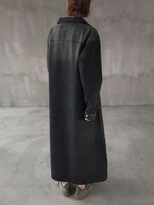 FRIFUL Women's Casual Long Denim Dress, Spring/Autumn - Grey - View 5