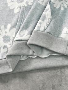 Coolqubz 两件套印花连帽卫衣和直筒裤运动套装，适合青少年男孩，男女皆宜的街头风格