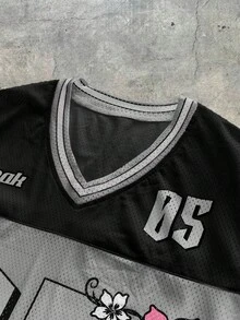 AXEPEAK Camiseta de manga corta de punto casual y holgada para hombre - Gris - Ver 3