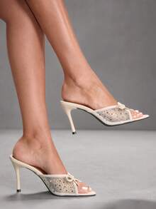 CUCCOO SZL Women Heeled Sandals Valentine's Day - Baby Pink - View 5