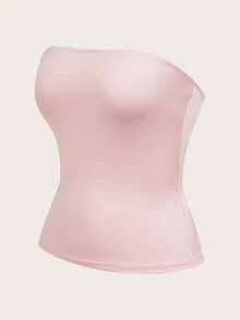 SHEIN EZwear 4件装女士纯色罗纹休闲抹胸上衣，夏季 - 彩色 - 查看 8