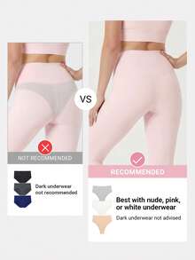 SHEIN Rhythm Era Quần legging thể thao nữ cỡ lớn in họa tiết cây nhiệt đới, cạp cao, phối lưới xuyên thấu. - Nhiều màu - Xem 6