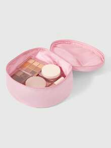 ROMWE High-Quality Embroidery Thread Anti-Splashing Water Large-Capacity Strawberry Cosmetic Bag Storage Bag Jewelry Bag Gift Gift - Pink - View 2