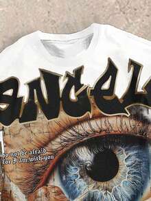 2pcs/Set Tween Boy Crew Neck T-Shirt And Flare Pants, Casual Summer Outfit With Classic Cool Street Graphic Print, Y2K Style - Multicolor - View 6