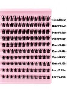 120pcs D-Shaped Wispy Eyelash Clusters, Super Voluminous & Fluffy DIY Extension Kits, Natural Realistic Manga Style False Lashes, Perfect Gift Idea For Friends - D - View 3